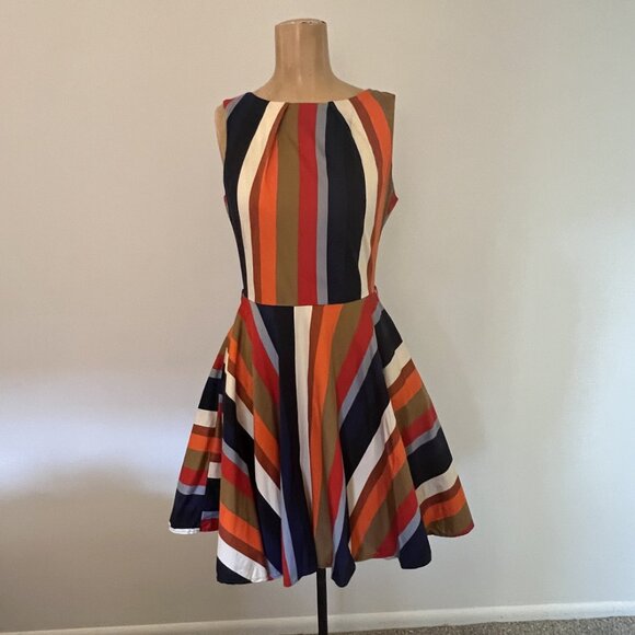 Striped Skater Skirt by Closet in Size 12 (Runs Very Small) - From the UK - Picture 4 of 12